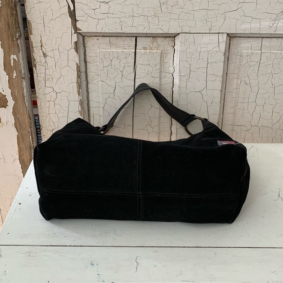 Euro Wellness black suede embroidered bag - Picture 5 of 7